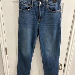 GAP Medium Indigo Straight Ankle Jeans